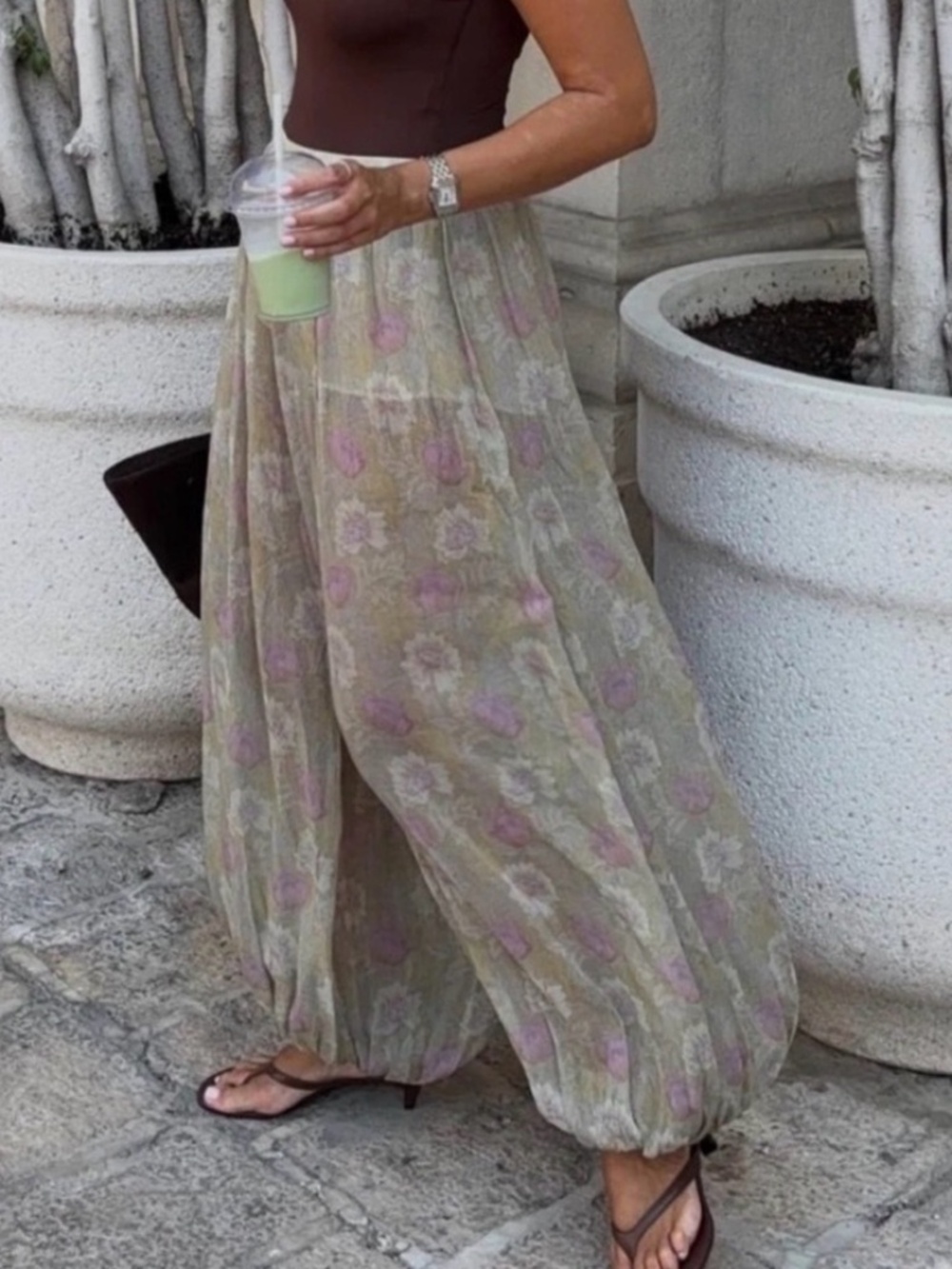 Zara balloon mesh trousers